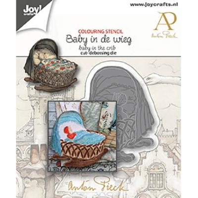 Joy!Crafts Anton Pieck Stanzschablone - Baby & Wiege